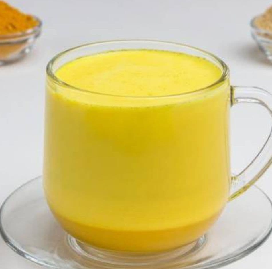 Best warm glass of turmeric-infused golden milk in Saint Paul